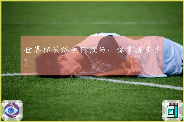 世界杯买球竞猜技巧，你掌握多少？