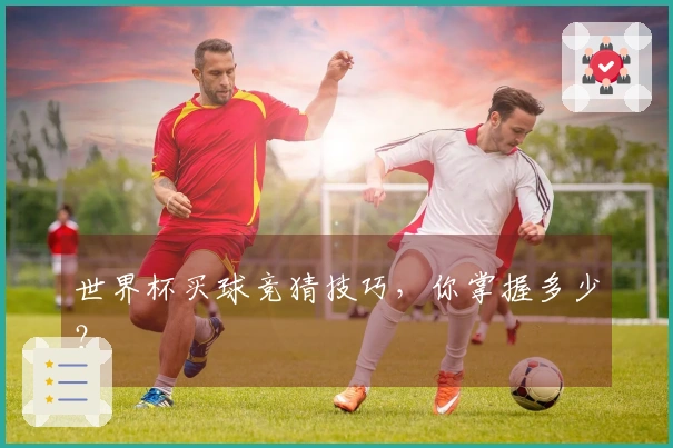 世界杯买球竞猜技巧，你掌握多少？